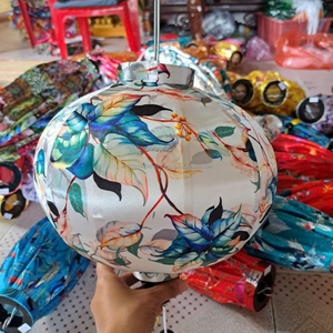 โคมไฟไม้ไผ่และผ้าไหมทำมือสไตล์คลาสสิกตะวันออกสำหรับฮาโลวีนราคาดีที่สุดจัดส่งเร็วของตกแต่งตรุษจีนเวียดนาม - Product Image 3