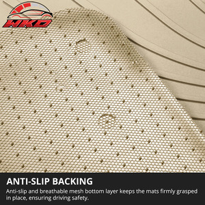 Alfombrillas de goma de látex beige para Honda Accord 2008-2012, alfombras personalizadas de 5 piezas estilo IKON, impermeables - Product Image 4