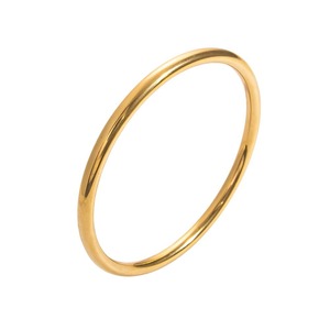 Brazalete de Acero Inoxidable Chapado en Oro de 18K, Joyería de Moda para Mujer, Brazalete Redondo Simple, Accesorio de Verano - Product Image 5