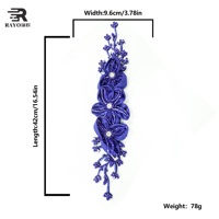Appliques classiques 3D en strass avec pompons perlés, patchs décoratifs en cristaux à coudre, accessoires extensibles écologiques