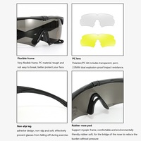 Lunettes de protection tactiques polarisées anti-UV pour le ski, la randonnée et le tir, résistantes au sable, pour activités de plein air