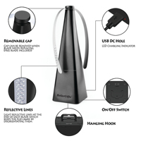 Shoo Away Smart Usb Oplader Stand Ventilator Oplaadbare Batterij Elektrische Fruitvliegen Bug Schrik Vliegenvanger Muggenwerende Plaag