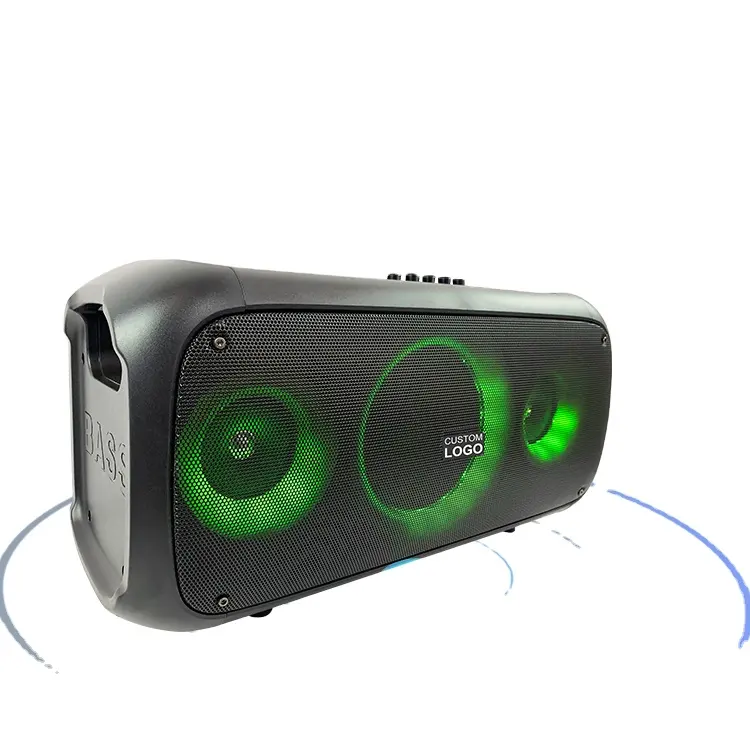 Speaker sem fio portátil LED Light Music Mini BT Speaker painel de controle inteligente Aux em cartão TF boombox
