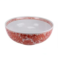Jingdezhen bol en céramique antique peint à la main rouge et blanc motif floral et Dragon Pot de fleurs Pots de fleurs et jardinières