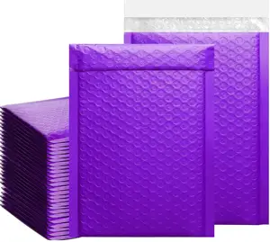 purple bubble mailing bag custom poly mailer shipping bags for clothing