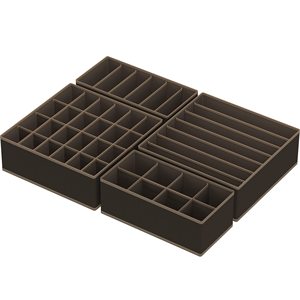 Lot de 4 organiseurs de tiroirs pour chaussettes et sous-vêtements, séparateurs pliables en tissu pour commodes et placards, et bacs de rangement pour vêtements de bébé - Product Image 2