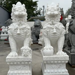 中国ライオン手作りモダンデザインブロンズフー犬屋外像 - Product Image 6