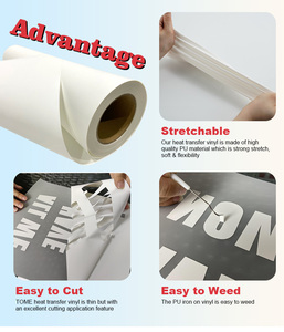 Rouleau de papier imprimable flexible, vinyle imprimable par transfert thermique à solvant écologique PU pour transfert sur coton - Product Image 4