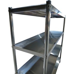 Estante de Acero Inoxidable VCT de 4 Niveles con Protección Contra la Corrosión, Acabado Plateado Pulido, 1800 mm de Longitud, para Uso en Cocina y Almacén - Product Image 3