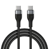 Câble de charge pour téléphone tressé PD60W 1m, charge rapide, nylon de haute qualité, Type-C vers Type-C, conducteur en cuivre pur