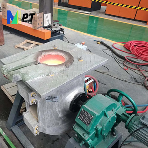 Horno basculante de acero de 100Kg 1T, máquina de fundición, horno de fusión de Metal Industrial de inducción Digital, Rxs 45Kw directo - Product Image 4