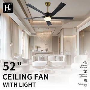 Ventilador de Techo LED Moderno de 52 Pulgadas con Inversor, Control Remoto, 3 Aspas, Cuerpo de Lámpara de ABS, Motor Eléctrico de CC para Dormitorios - Product Image 3