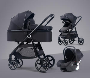 Siège auto pour bébé pour enfants et poussettes Landau pour bébé <span class=keywords><strong>Poussette</strong></span> de voyage <span class=keywords><strong>Poussette</strong></span> pour bébé 3 en 1 avec siège auto - Product Image 2