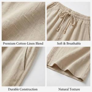 <span class=keywords><strong>Ropa</strong></span> <span class=keywords><strong>de</strong></span> Lino <span class=keywords><strong>de</strong></span> Tallas Grandes para Mujer, Pantalones <span class=keywords><strong>de</strong></span> Lino Casuales <span class=keywords><strong>de</strong></span> Moda con Cintura Alta Elástica y Cordón Ajustable para Mujer - Product Image 6