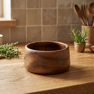 Grand saladier vintage écologique en bois de Sheesham, fait main - Polyvalent pour le service et la cuisine - Product Image 3