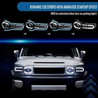 Nouveau phare LED pour Toyota Land Cruiser, ensemble de phares 12V 6000K, état neuf, avec feux de jour et clignotants, pour modèles 2007-2020