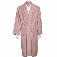 Peignoir léger en tissu gaufré pour hôtel et spa, avec col châle, pour femmes, après le bain et le massage, longueur mi-mollet, durable, fournisseur