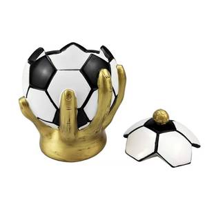 Cendrier en résine motif football, grande taille, avec couvercle, pour la maison, l'hôtel, le bar - Product Image 4