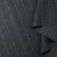 Tissu rayé extensible teint en fil 215 g/m² en polyester, viscose et élasthanne pour uniformes, veste de costume, robe et pantalon, technique tissée
