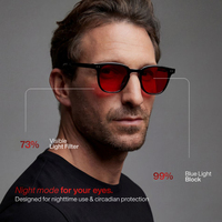 Lentes de Juego Lmamba 3612, Diseño Ovalado Vintage, Montura Completa CP, Protección UV400, Anti Luz Azul, Bloqueo del 99%, Lentes Rojo Anaranjado, Unisex