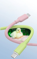 Kabel Pengisian Cepat USB-A ke Type-C 6A 100cm dengan Bahan TPE Lembut, Konduktor Tembaga Murni, Opsi Logo Kustom untuk Ponsel