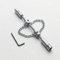 Kit d'outils professionnels de nettoyage de canalisations et d'égouts avec tendeur de chaîne et clé hexagonale