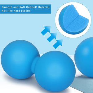 Balle de massage double en silicone en forme d'arachide pour la récupération sportive, soulagement des points de pression des pieds et des bras, massage des tissus profonds de qualité supérieure - Product Image 2