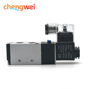 วาล์วโซลินอยด์ Chengwei 4V210 310 420 ขนาด 1/4 นิ้ว 2 ตำแหน่ง 5 ทาง AC220V DC24V วาล์วควบคุมทิศทางลม - Product Image 2