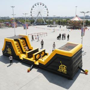 QIQU - Pista <span class=keywords><strong>de</strong></span> Obstáculos Inflable Comercial <span class=keywords><strong>de</strong></span> 50 pies, PVC <span class=keywords><strong>de</strong></span> 0.55 mm, Tobogán Combinado Ignífugo, Capacidad para 20 Personas, para <span class=keywords><strong>Alquiler</strong></span> en Eventos - Product Image 1