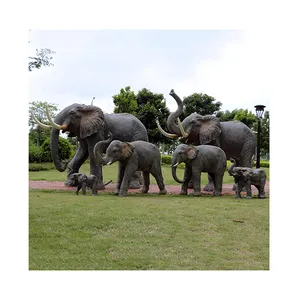 Hot Koop Custom Pretpark Decoratie Giant Dier Sculptuur Glasvezel Olifant Standbeeld Sculptuur Te Koop