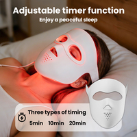Masque de luminothérapie rouge 630nm 850nm, masque facial LED infrarouge 4-en-1 avec 3 niveaux de gradation, fournisseurs vérifiés 510K