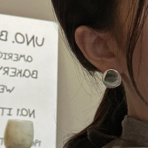 S925 argent Sterling Style coréen à la mode Texture oreille bijoux Matsumoto Nae même boucle d'oreille conception de niche - Product Image 2