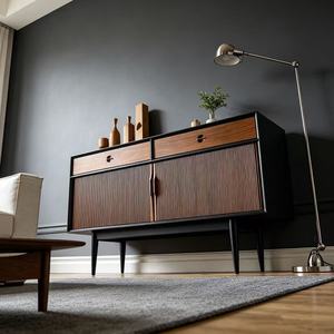 Hot Sale Mid Century Modern Fluted Wood <b>Sideboard</b> 2 Drawer 2 Door <b>Storage</b> Cabinet Retro Minimalist Credenza for Living Room - Product Image 6