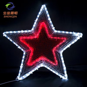 Guirlande <span class=keywords><strong>lumineuse</strong></span> LED 2D en forme d'étoile, télécommandée, durable, <span class=keywords><strong>pour</strong></span> décoration <span class=keywords><strong>de</strong></span> Noël - Product Image 1