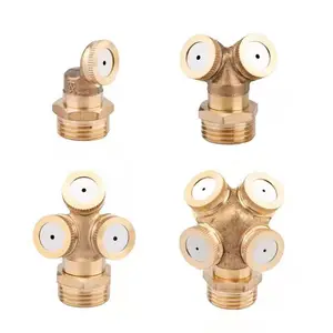 FXL Farm 1/2 Inch Brass Agriculture Misting Spray Nozzle Fogger Water Spray Atomizing Nozzle