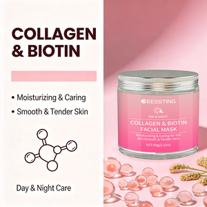 Mascarilla Facial Peel-Off de Colágeno y Biotina de Marca Privada para Limpieza Suave de Poros, Iluminación, Hidratación y Humectación Duradera - Product Image 4