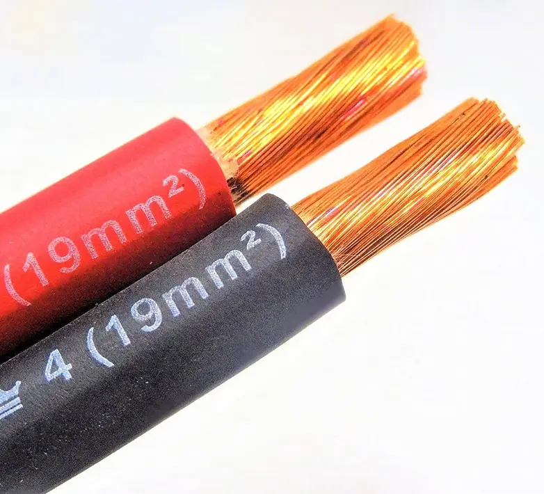 450/750v 구리 울트라 플렉시블 블랙 용접 케이블 1/0AWG 50MM2 2/0AWG