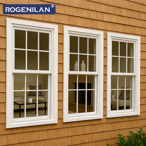 Ventanas de Aluminio con Doble Vidrio Aislante, Estilo Americano, Impermeables, con Rejilla, de Apertura Simple, Marca ROGENILAN - Product Image 4