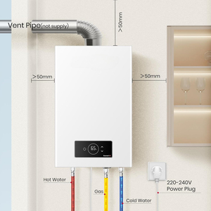 Calentador <span class=keywords><strong>de</strong></span> Agua Instantáneo <span class=keywords><strong>de</strong></span> Gas Propano/<span class=keywords><strong>Butano</strong></span> <span class=keywords><strong>de</strong></span> 12L - 28-50mbar, Bajo NOx, <span class=keywords><strong>Caldera</strong></span> Interior Sellada para Baño/Cocina/Lavandería - Product Image 5