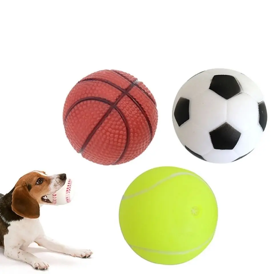 Fabrik benutzer definierte Sound Fußball Basketball Rugby Baseball Tennis Umweltschutz Hund und Katze Spielzeug Sport Haustier Ball Spielzeug