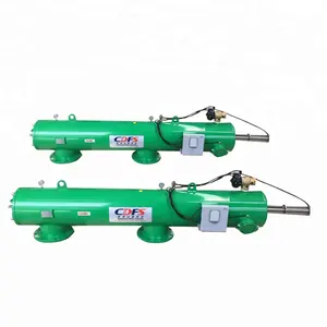 Horizontal automatic self cleaning water treatment filter system