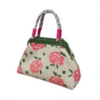 Tas Tote Wanita Rajut Poliester Baru Model Clutch untuk Acara Malam, Motif Bunga, Tanpa Tali, Kesederhanaan Urban, Penutup Magnetik