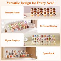 Étagère à épices, Organisateur de parfums et de colognes, Présentoir à cupcakes, Présentoir surélevé, Support pour figurines, Support à maquillage, Rangement pour armoire de cuisine