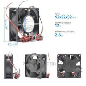 מאוורר צירי לקירור ארון, ebmpapst 3312U 3312, 92*92*32 מ\\\"מ, 12V, 9 ס\\\"מ, 2.8W, 0.235A, 3000 סל\\\"ד, 78 מ\\\"ק/שעה, מסב כדורי, IP68 עמיד למים - Product Image 2