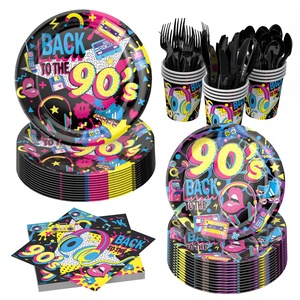 Services personnalisés pour la vaisselle jetable et les fournitures de fête sur le thème des années 90 pour les anniversaires - Product Image 1