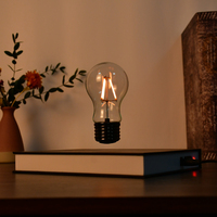 Ampoule à lévitation magnétique Ampoule flottante rotative Lampe de table en bois Cadeaux uniques Décoration de la maison
