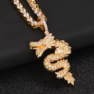Colgante Personalizado de Hip Hop con Circonitas, Joyería de Moda de Latón, Chapado en Oro de 14k 18k, Engaste de Garra de Circonita 5A, Grosor de Revestimiento de 0.3mm - Product Image 4