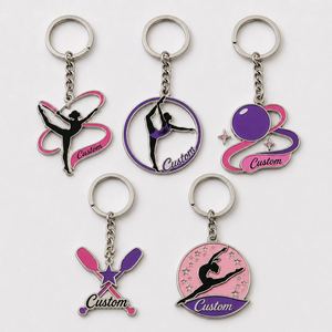 Porte-clés personnalisés en gros de haute qualité, souvenirs sportifs de gymnastique rythmique, pour les amateurs de gymnastique - Product Image 1