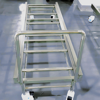 Carro para Transporte de Cadáveres de Acero Inoxidable con Cuatro Ruedas, Estilo Americano/Europeo, Duradero y Ecológico