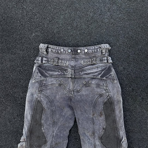 <span class=keywords><strong>Jean</strong></span> pour homme DiZNEW, style vintage personnalisé, en denim épais extensible gris délavé à l'acide - Product Image 4